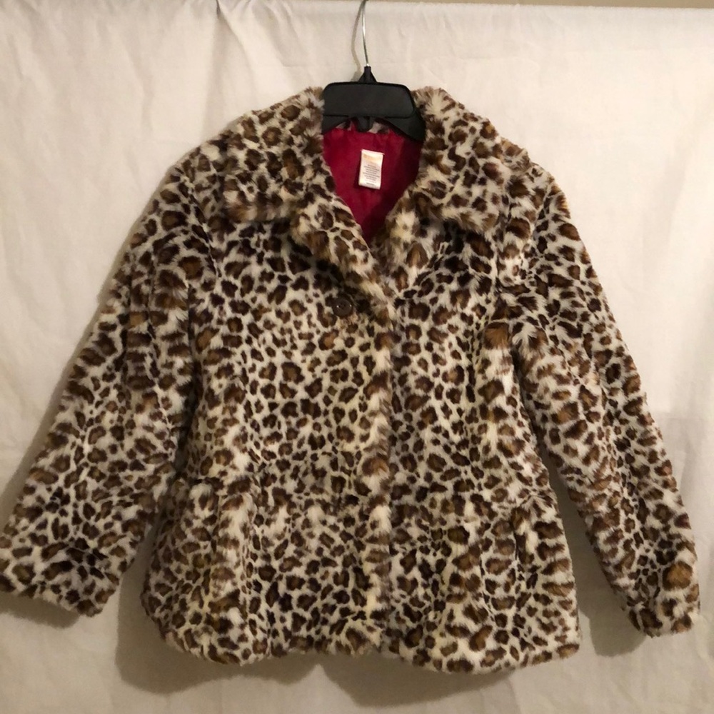 Girls Leopard Print Coat